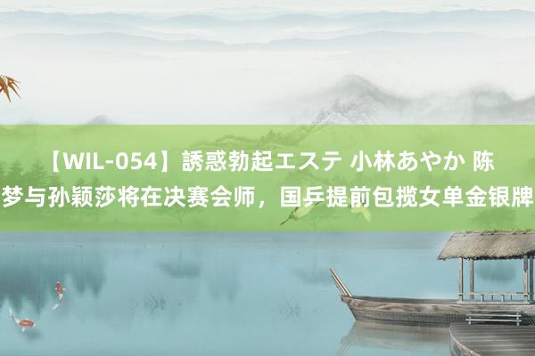 【WIL-054】誘惑勃起エステ 小林あやか 陈梦与孙颖莎将在决赛会师，国乒提前包揽女单金银牌