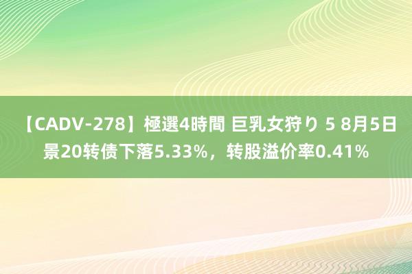 【CADV-278】極選4時間 巨乳女狩り 5 8月5日景20转债下落5.33%，转股溢价率0.41%